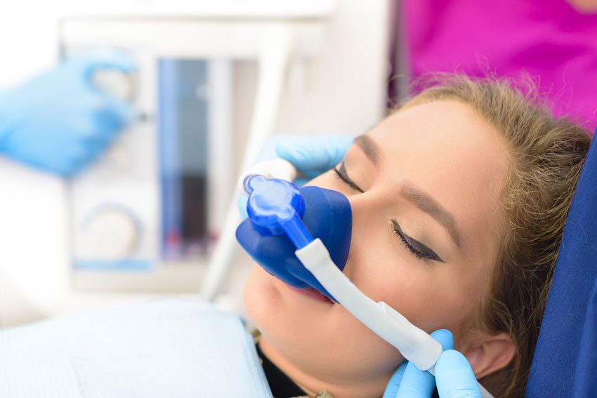 Woman Undergoing Sedation Dentistry In Oakville, ON